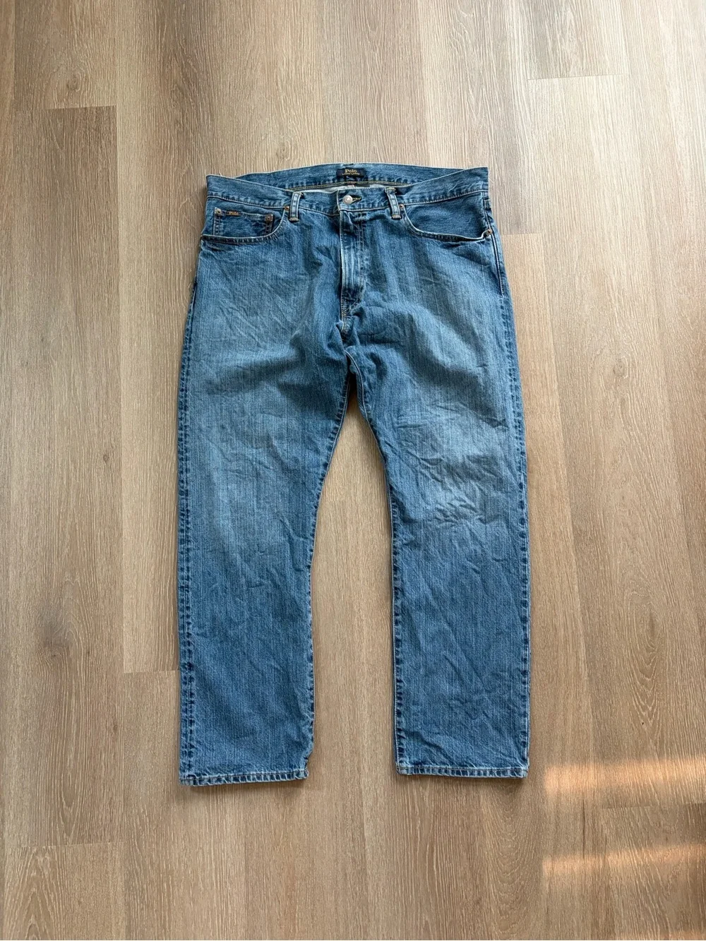 Ralph Lauren Men's Straight-Leg Denim Jeans in Medium Blue